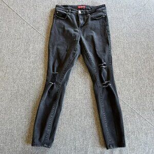 Guess Jeans‎ Womens 31 Destroyed Black Skinny Distressed Stretch